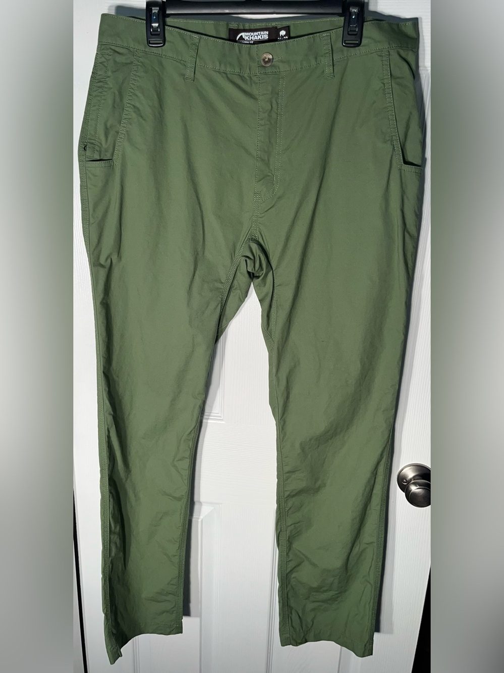 Men’s Mountain Khakis Stretch‎ Poplin Pant - Size 36 x 32 Green Cotton Like New